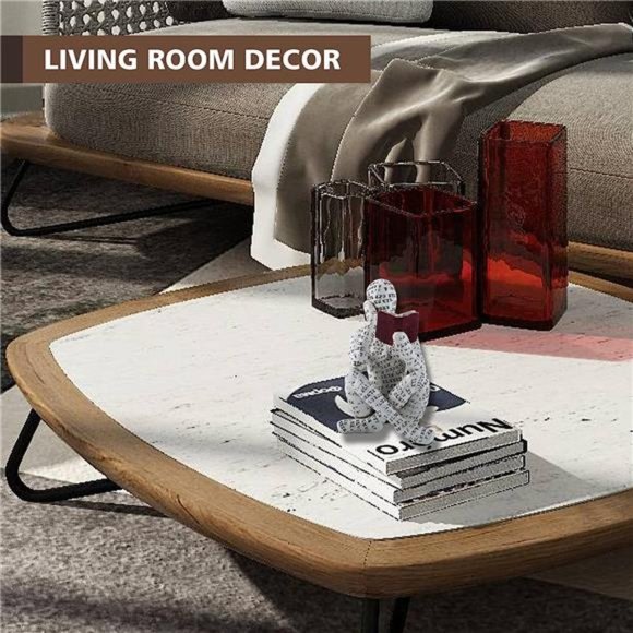 HomeDecor Pulp Reading Women Thinker Statue Aesthetic Sculpture RoomDecor Modern - Picture 5 of 6